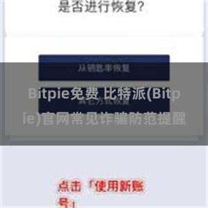 Bitpie免费 比特派(Bitpie)官网常见诈骗防范提醒