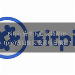 Bitpie安卓下载 比特派(Bitpie)钱包如何设置每日限额？