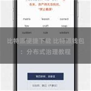比特派便捷下载 比特派钱包：分布式治理教程