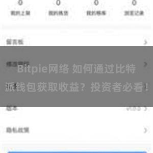Bitpie网络 如何通过比特派钱包获取收益？投资者必看！