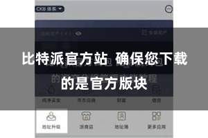 比特派官方站  确保您下载的是官方版块