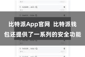 比特派App官网  比特派钱包还提供了一系列的安全功能